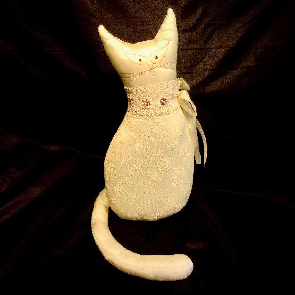 Cat Art Sculpture ( Satin & Lace) B